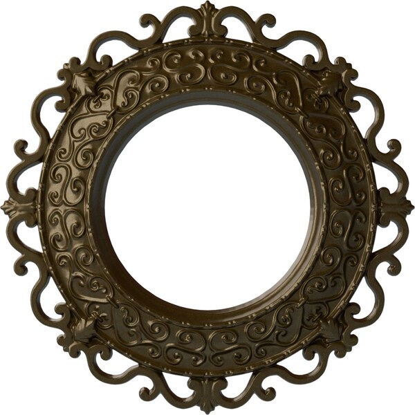 Ekena Millwork Orrington Ceiling Medallion (Fits Canopies up to 6 5/8"), 13 1/4"OD x 6 5/8"ID x 1 1/8"P, Brass CM13ORBRS - main